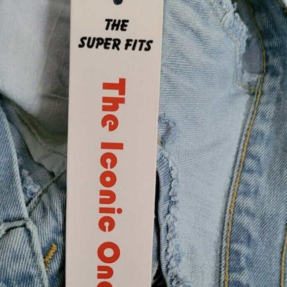 Jeans Double Criss Cross Waist Acid Wash Fashion  New Womans Sz 2 "WHY NOT?" - Picture 6 of 8